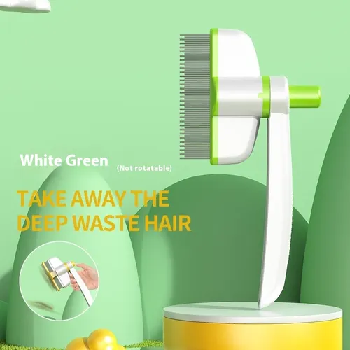 Cat Comb Tie Removal Floating Hair Magic Long Hair Pet Self Cleaning Row Dog Cat Comb Grooming Supplies Flea Removal Brush Pets Products White Green - Shop at LoveMi