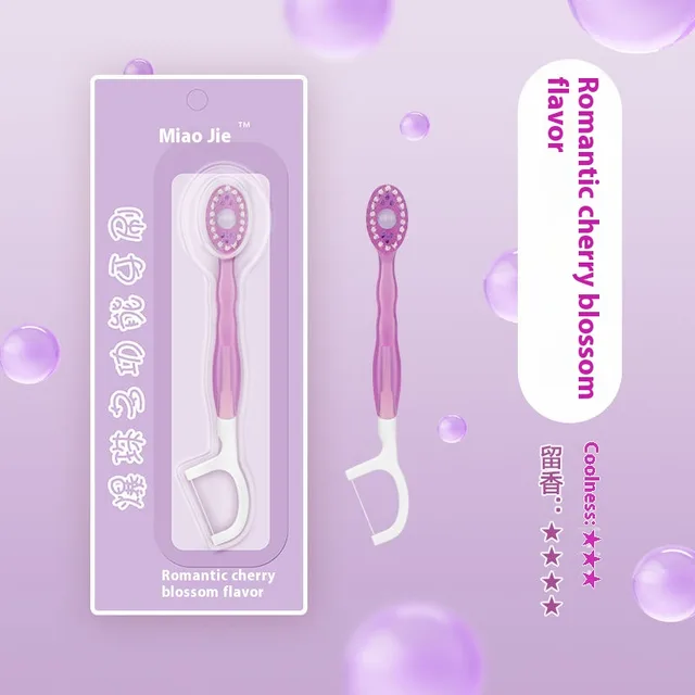 Independent Packaging Disposable Mini Bead Toothbrush With Floss Integrated Soft Fur Portable Cherry Flavor - Shop at LoveMi