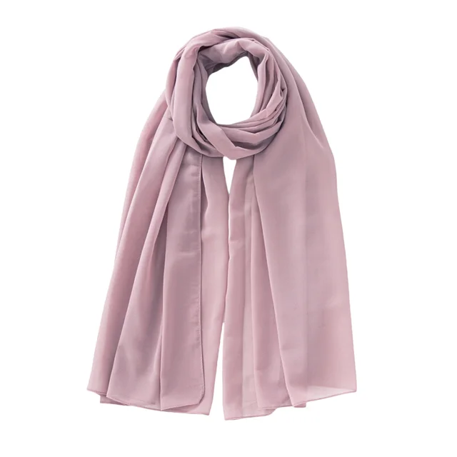 Women's Pure Color Pearl Chiffon Bubble Scarf Gauze Scarf 6 Style - Shop at LoveMi