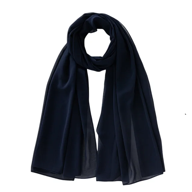 Women's Pure Color Pearl Chiffon Bubble Scarf Gauze Scarf 8 Style - Shop at LoveMi
