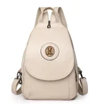 Simple Large Capacity Crossbody Chest Bag Leisure Travel Small Backpack - Beige