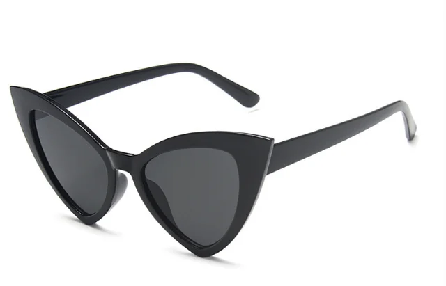 Women's Personalized Cat Eye Sunglasses Large Frame Vintage Sunglasses Sexy Catwalk Glasses Black - Shop at LoveMi