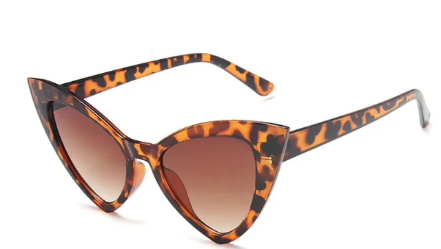 Women's Personalized Cat Eye Sunglasses Large Frame Vintage Sunglasses Sexy Catwalk Glasses Leopard - Shop at LoveMi