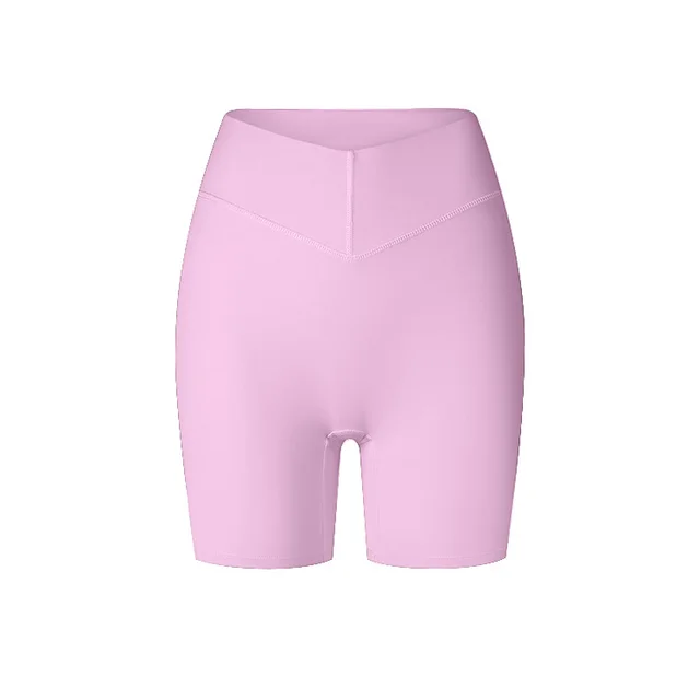 Autumn And Winter Sports Shorts Peach Hip High Elastic Shaping Pink Lilac Color - Shop at LoveMi