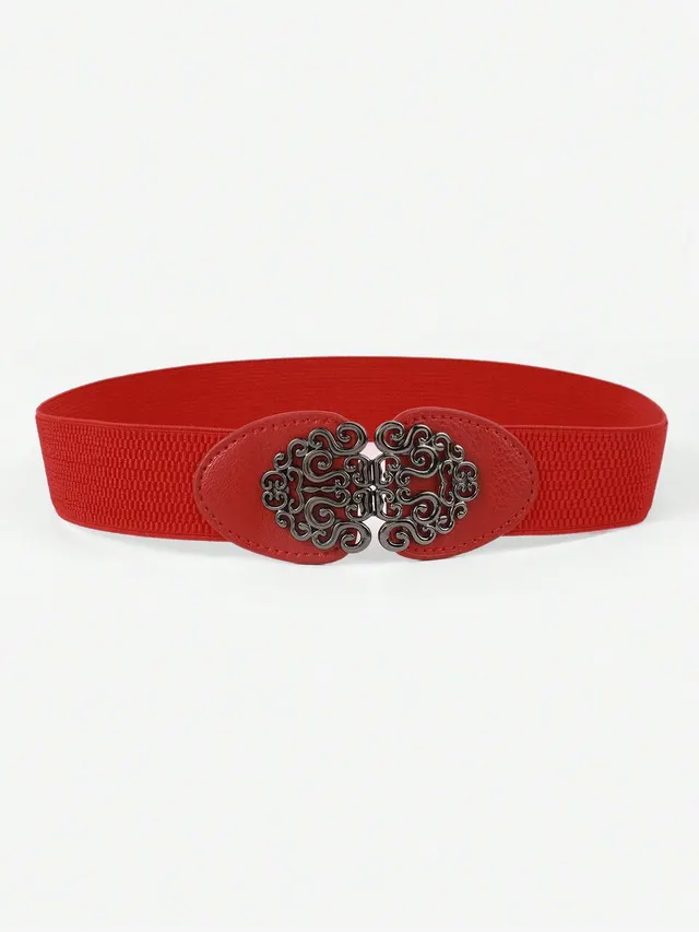 Elastic Wide Waist Seal Accessories Thin Belt 101 Red - Shop at LoveMi