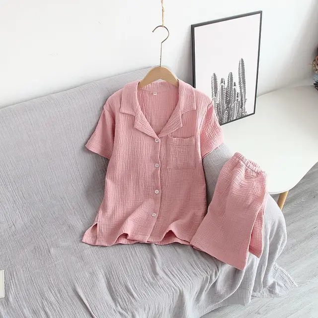 Women's Fashion Personalized Cotton Home Wear Suit Pink - Shop at LoveMi