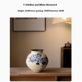 New White Ceramic Vase Table Top Handmade Living Room - Type B