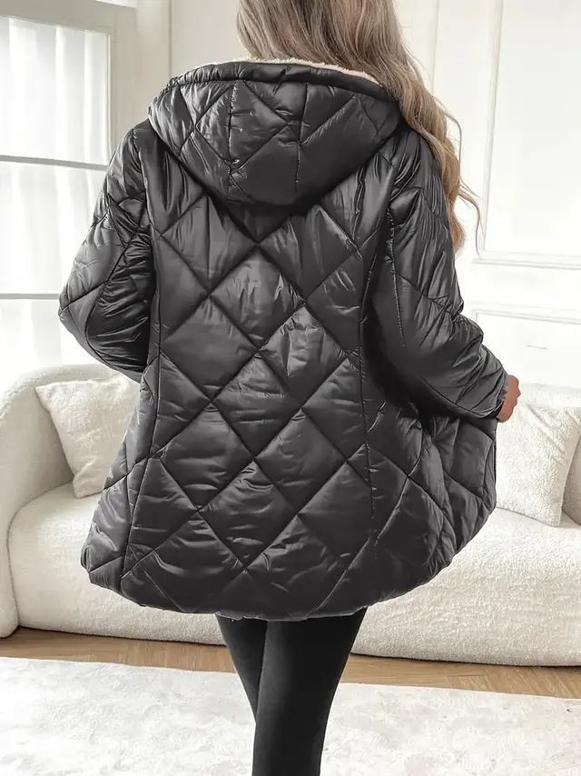 Autumn And Winter Long Sleeves Diamond Lattice Black - Shop at LoveMi
