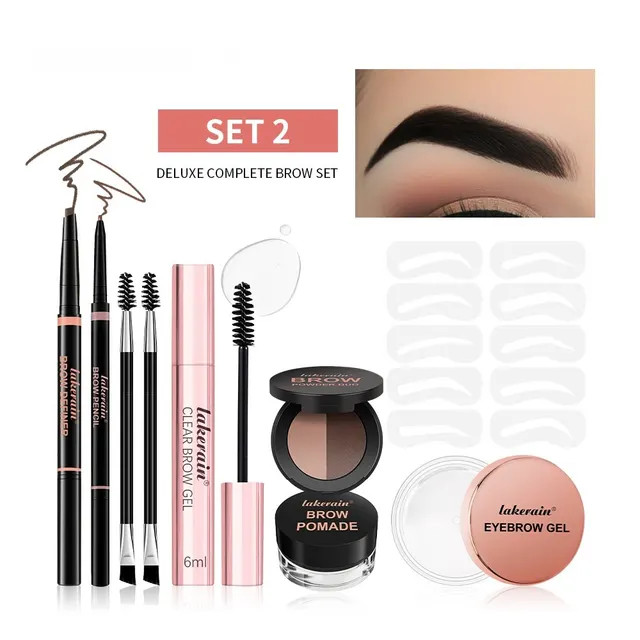 Full Set Of Eyebrows Suit Eyebrow Pencil Natural Suit Full Set Of Eyebrow Suit 2 - Shop at LoveMi