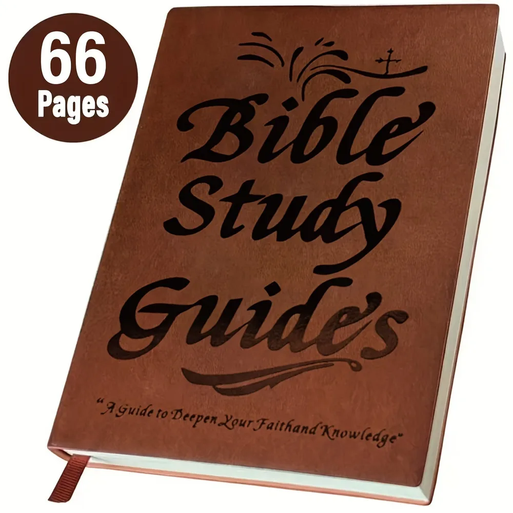 Learning Notebook 66 Pages Can Be Labeled - Brown Leather - View 1