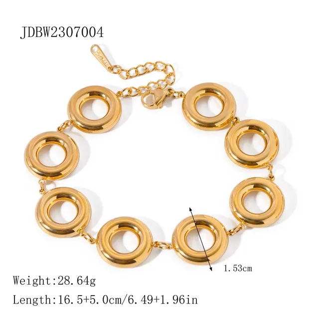 Stainless Steel Gold And Silver Contrast Color Ring Pendant Earrings Jdbw2307004 - Shop at LoveMi