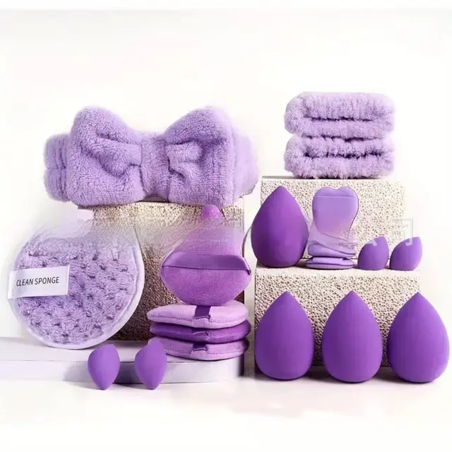 Eye Shadow Brush 20 piece Set Face Washing Suit Combination 20 Pieces Purple - Shop at LoveMi