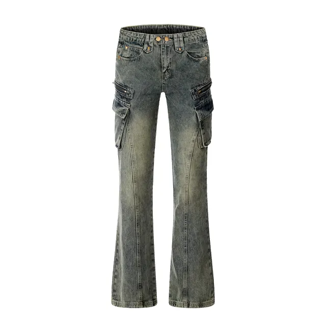 High Street Micro pull Cargo Jeans Retro Blue - Shop at LoveMi