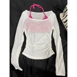 Rose Red Camisole White Coat