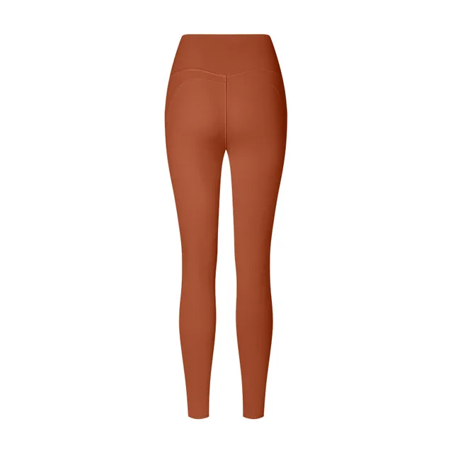 Brushed Tights No T line Plastic Hip shaping Hip lifting Dark Orange - Shop at LoveMi