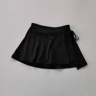 Women's Fashion Sports Side Slit Lace up Culottes Black - Shop at LoveMi