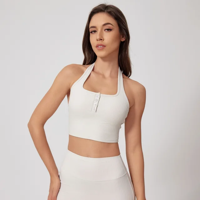 Halter Bra Quick drying Thread Backless Bra Albumin - Shop at LoveMi
