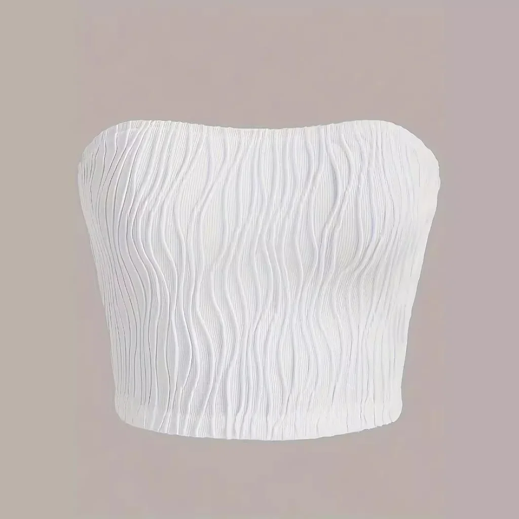 Sexy Strapless Tube Top Off-the-shoulder Strapless Vest For Women - White
