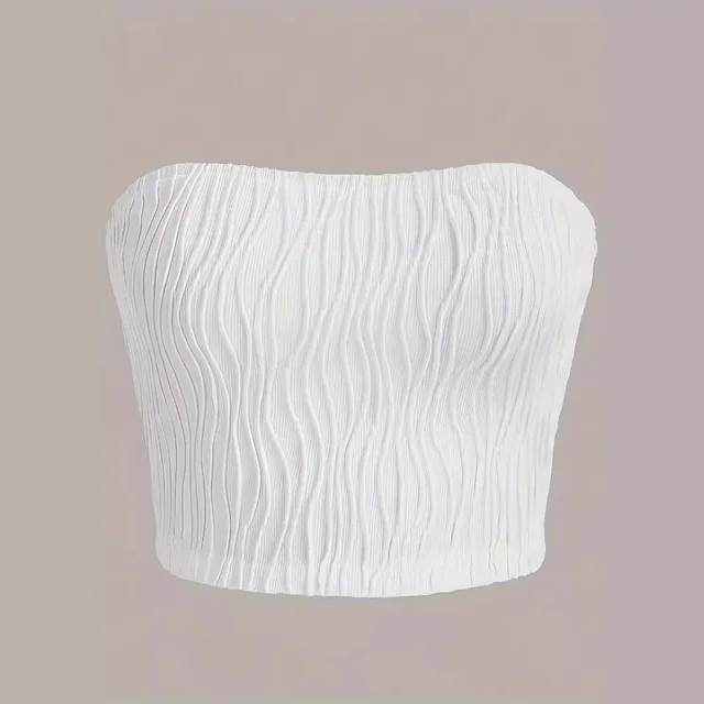 Sexy Strapless Tube Top Off the shoulder Strapless Vest For Women White - Shop at LoveMi
