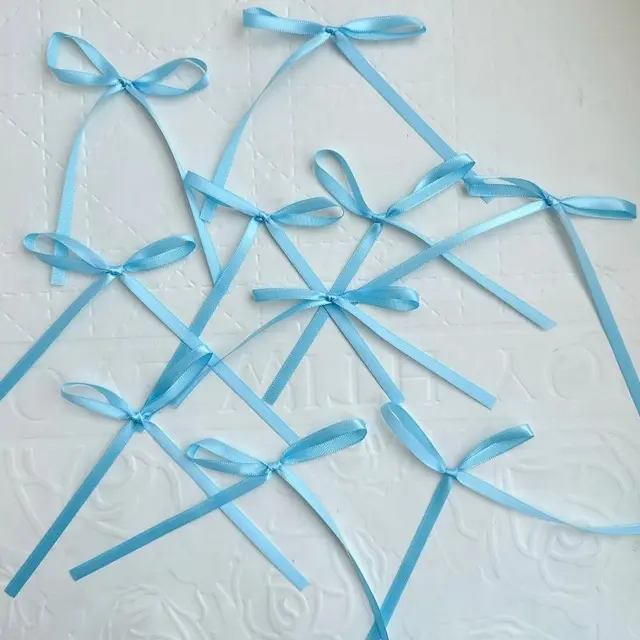 Ballet Style Bow Cake Decoration Baking Ornaments Blue Bow Medium 10Pcs - Shop at LoveMi