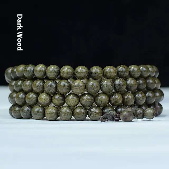 Ethnic Style Rosewood Eaglewood Bracelet Wooden Accessories Dark Wood Boutique Rift Grain - Shop at LoveMi