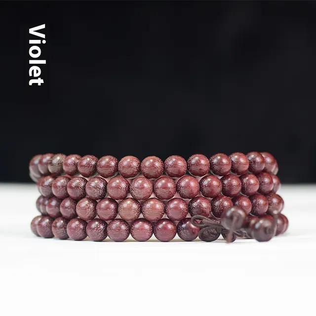 Ethnic Style Rosewood Eaglewood Bracelet Wooden Accessories Violet Boutique Rift Grain - Shop at LoveMi