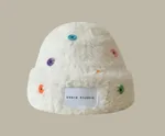 Color Button Rabbit Fur Hat