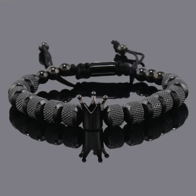 Large Size Stainless Steel Pineapple Beads Crown Bracelet 6 Style - Shop at LoveMi