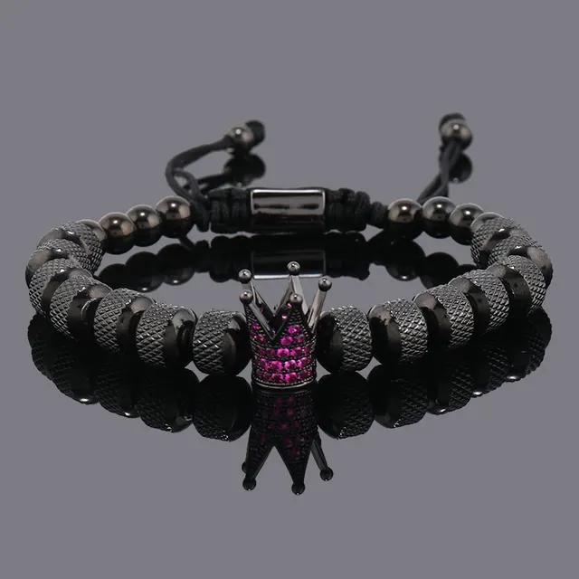 Large Size Stainless Steel Pineapple Beads Crown Bracelet Rose Crown - Shop at LoveMi