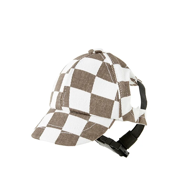 Pomeranian Baseball Small Medium Dog Hat Outdoor - Brown - View 1