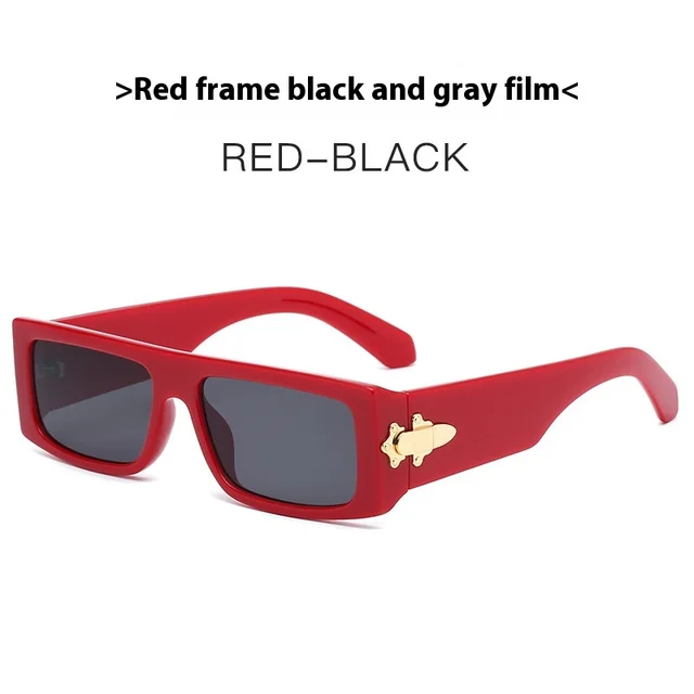 Women's All matching Vintage Sunglasses Red Frame Black And Grey Lens - Shop at LoveMi