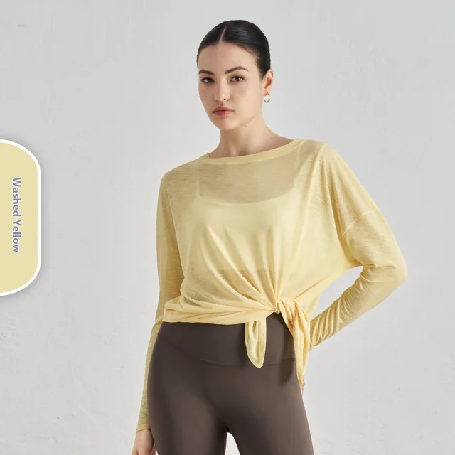 Breathable Yoga Blouse Female Split Slimming Sports Fitness Top S And M - Shop at LoveMi