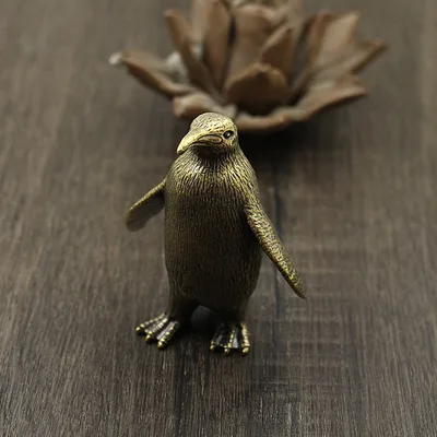 Large Solid Brass Penguin Ornaments Brass - Shop at LoveMi
