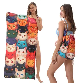 One-piece Beach Towel Versatile Bag Storage - Ytb00116
