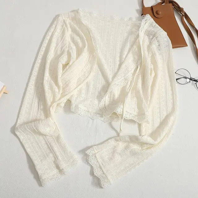 Summer New Suspender Skirt Small Shawl Blouse Outer Wear Apricot - Shop at LoveMi