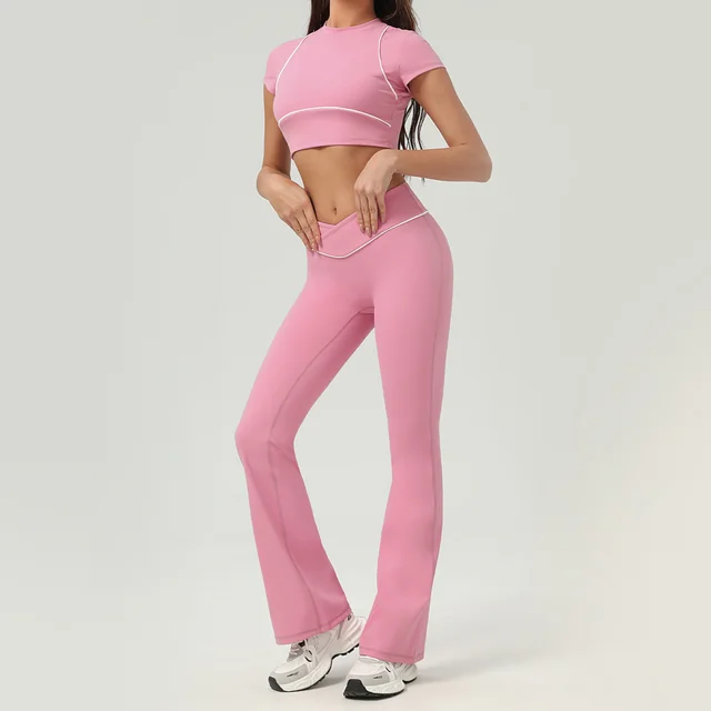Women's Casual Sports Tennis Outdoor Quick drying Yoga Suit Pink Trousers - Shop at LoveMi