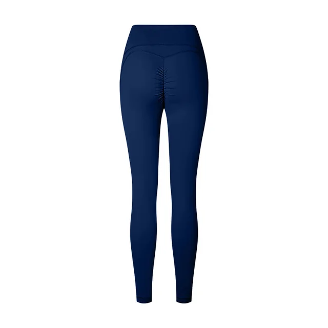 Double Pocket High Waist Yoga Trousers Night Sea Blue - Shop at LoveMi