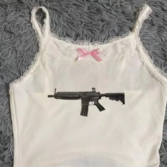 Solid Color Spaghetti Strap Bow Suspenders Top White 5 - Shop at LoveMi