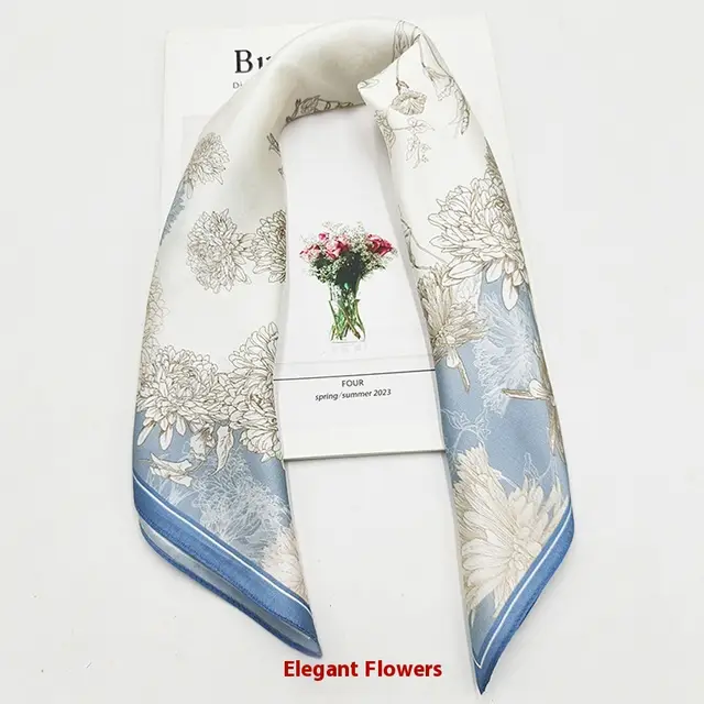 Versatile Professional Business Stewardess Bank Square Towel Elegant Flowers - Shop at LoveMi