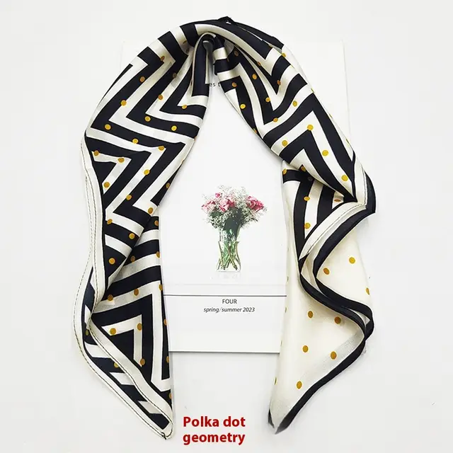 Versatile Professional Business Stewardess Bank Square Towel Wave Point Geometry - Shop at LoveMi