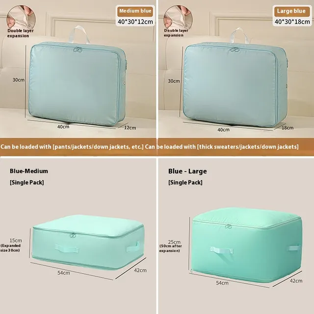 Clothes Case Travel Portable Home Waterproof And Moisture proof Package Blue - Shop at LoveMi