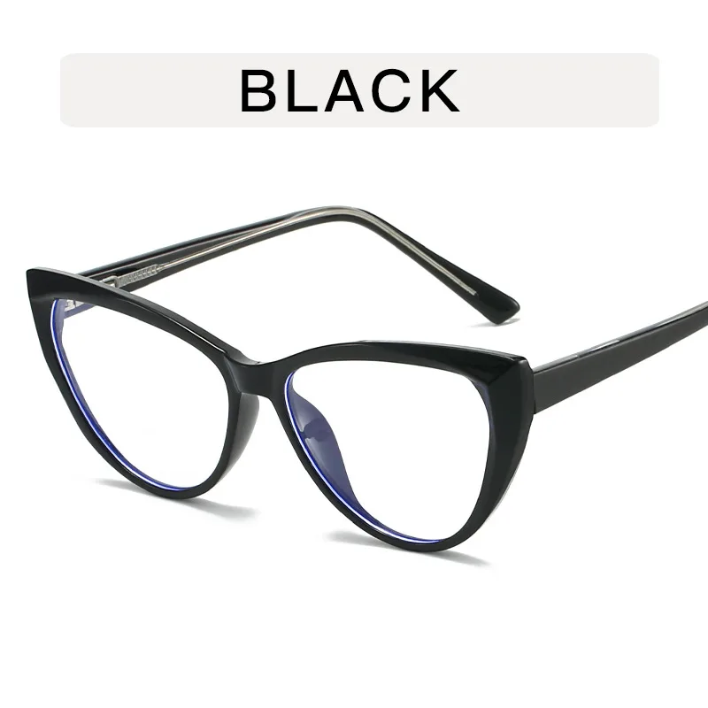 Leg Cat Eye Anti blue Light Flat Bottom Glasses Blue - Shop at LoveMi