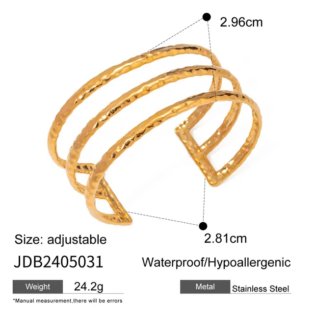 Irregular Lines Multi layer Hollow Open end Bracelet Retro Personality Jdb2405031 - Shop at LoveMi
