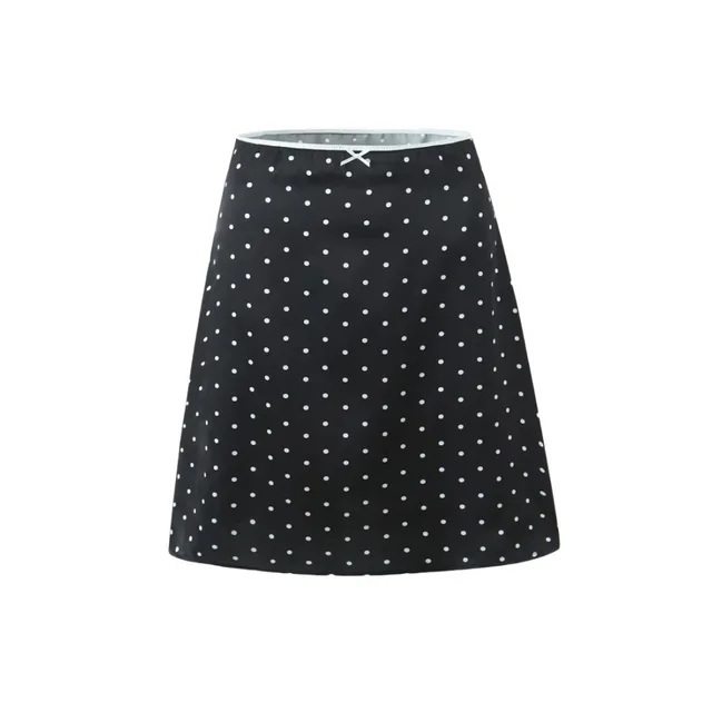 Sweet Polka Dot Print 2 piece Set Sexy Slim Fit Lj6642 Black Skirt - Shop at LoveMi