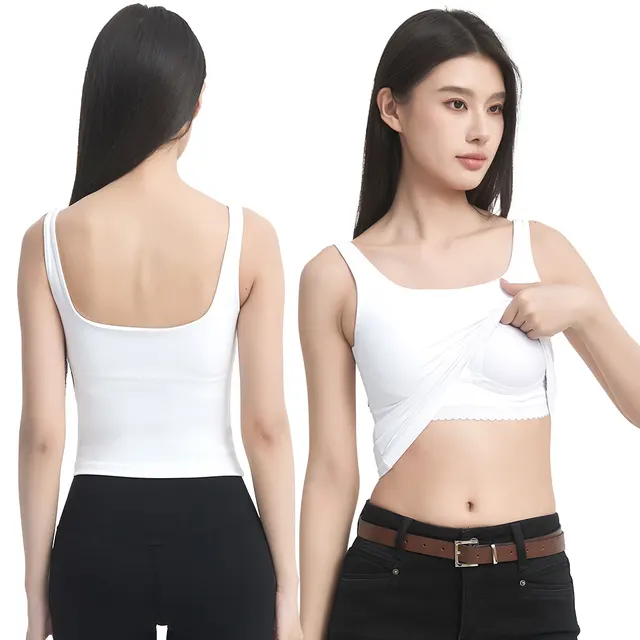 Training Running Nude Feel Workout Top Vest W618 White - Shop at LoveMi