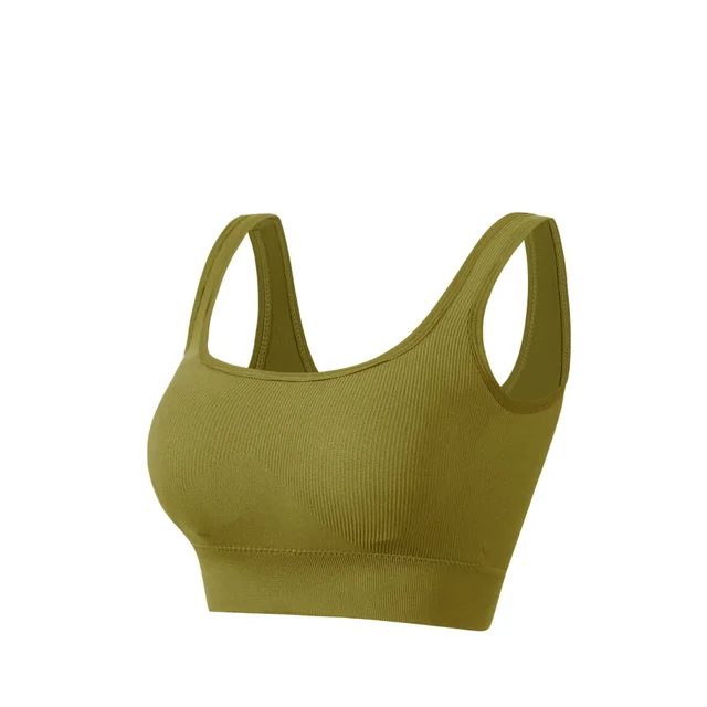 Large Size Push Up No Steel Ring Women's Sports Vest Fruit Yellow - Shop at LoveMi