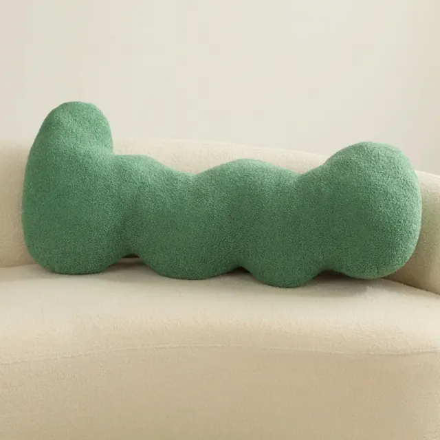 Simple Ins Flower pattern Throw Pillow Home Sofa Cushion Cangling Green Wave Pillow - Shop at LoveMi
