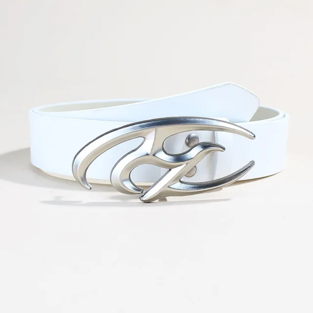 European And American Retro R Word Belt Loop Trendy Cool Personality Simple White - Shop at LoveMi
