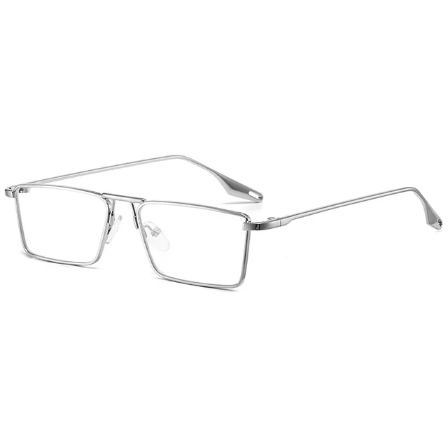 Small Square Box Sunglasses Women's Metal Silver Frame Transparent Sheet - Shop at LoveMi