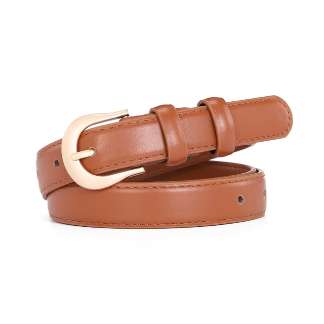 Semicircle Pin Buckle Belt Women's All match Decorative Cow Camel - Shop at LoveMi